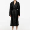Belted Leather Coat