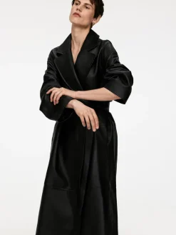 Belted Leather Coat
