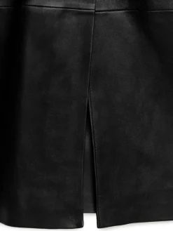 Belted Leather Coat