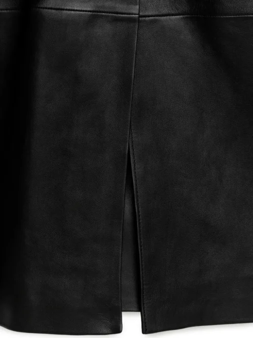 Belted Leather Coat