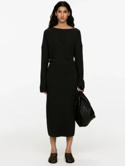 Draped Wool Dress
