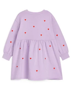 Embroidered Sweatshirt Dress