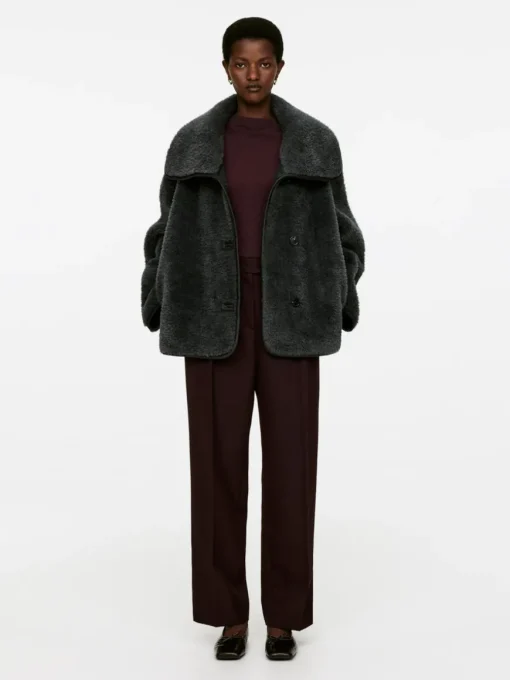 High-Waist Pleated Trousers