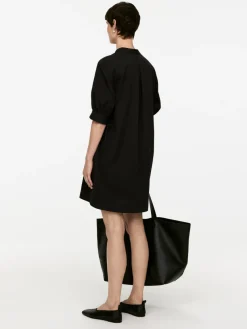 Puff-Sleeve Mini Dress