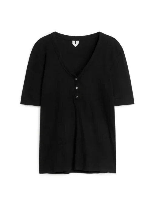 V-Neck Rib Top