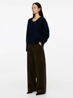 Wide-Leg Corduroy Trousers