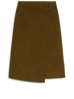 Wool-Blend Doublé Skirt